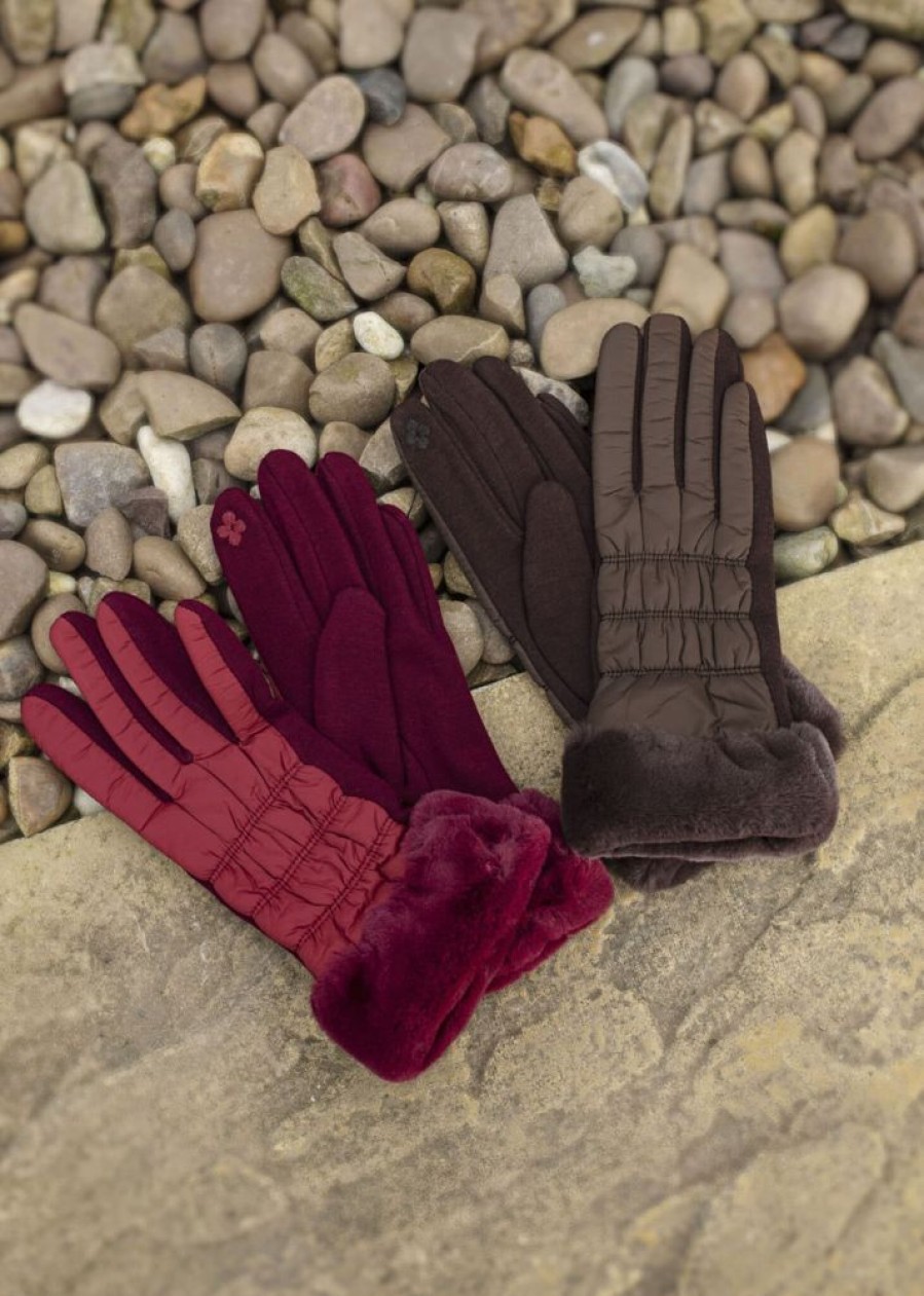 Lambland Gloves & Mittens | Ladies Warm & Soft Winter Gloves With Faux Fur Cuff