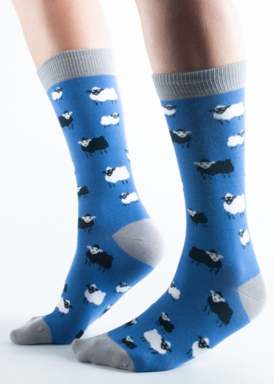 Doris & Dude Socks | Bamboo & Organic Cotton Blue Sheep Socks