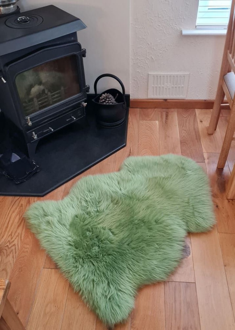 Lambland British Sheepskins | British Premium Sage Green Sheepskin Rug