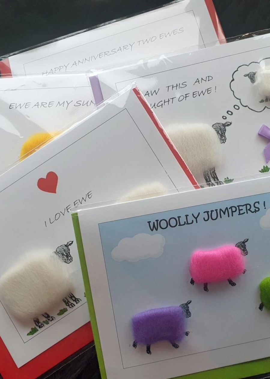 Lambland Greeting Cards & Journals | Handmade Genuine Wool Sheep Occasion Cards