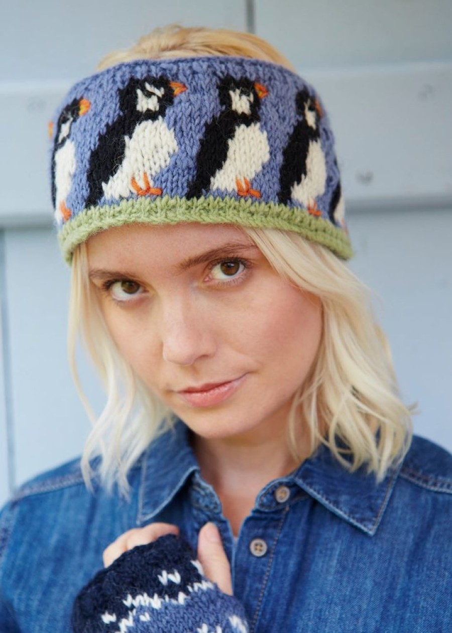 Pachamama Hats, Scarves & Earmuffs | Hand Knitted Puffin Design Headband