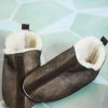 Shepherd Ladies Sheepskin Slippers | Ladies Suede Sole Sheepskin Bootee Slippers