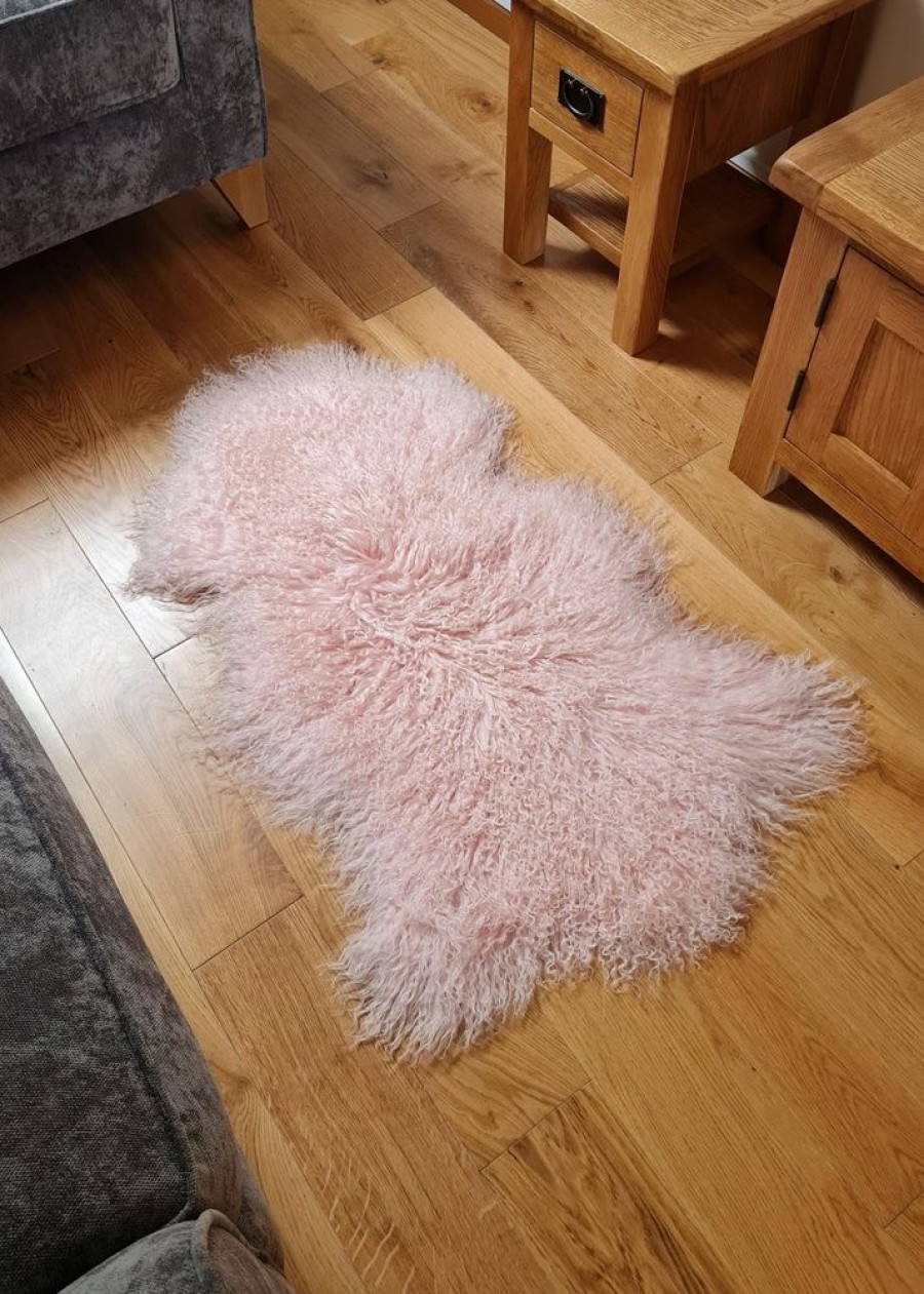 Lambland Eco Tanned Sheepskins | Eco Tanned Tibetan Lambskin In Baby Pink