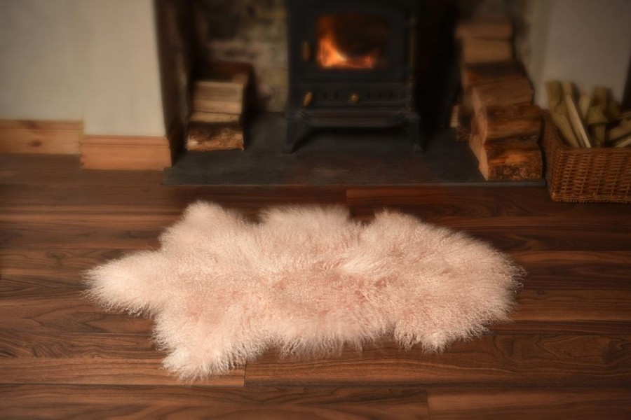 Lambland Eco Tanned Sheepskins | Eco Tanned Tibetan Lambskin In Baby Pink