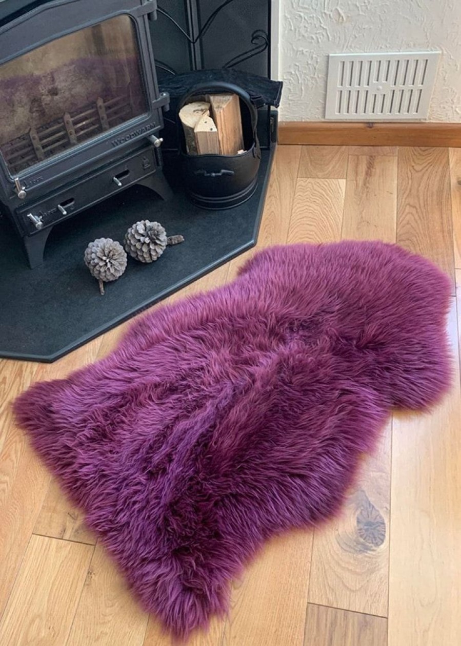 Lambland Eco Tanned Sheepskins | Eco Tanned Luxury Mulberry Purple Sheepskin