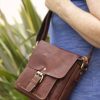 Rowallan of Scotland Handbags | Rowallan Small Vintage Leather Flap Over Bag