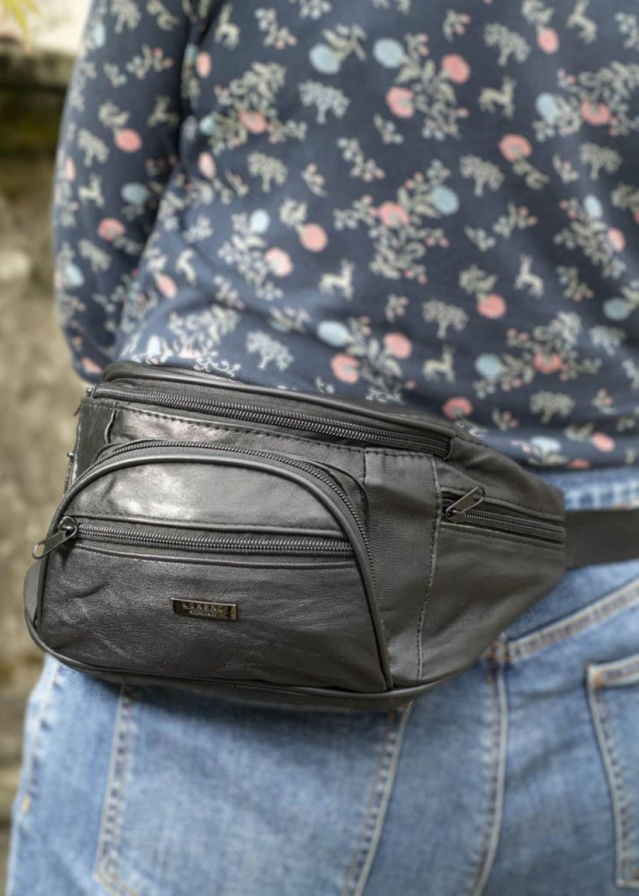 Lorenz Bum Bags & Fanny Packs | Lightweight Nappa Leather Waist Bag Bumbag Black