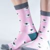 Doris & Dude Socks | Bamboo & Organic Cotton Pink Sheep Toast Socks