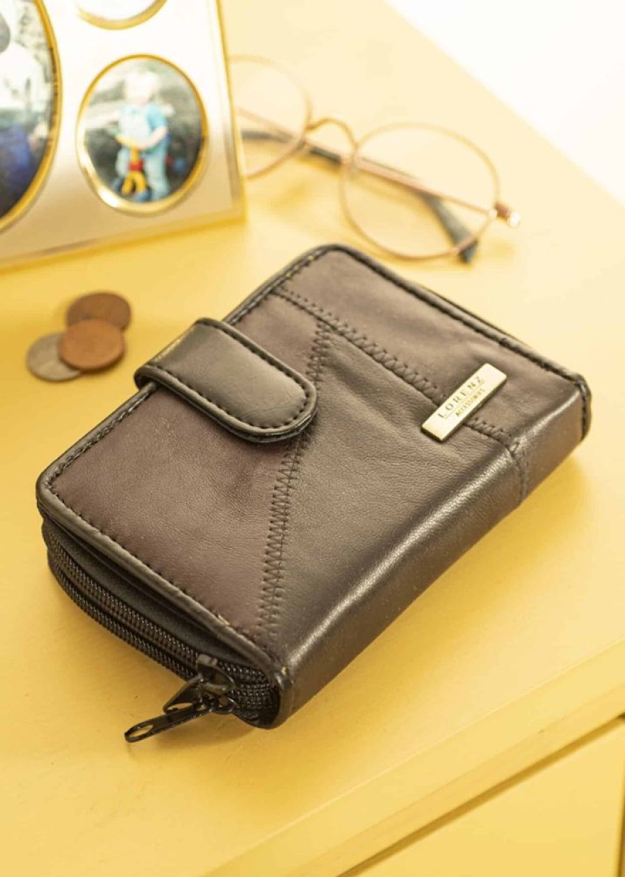 London Leather Goods Purses | Large Soft Leather Patchwork Organiser Wallet