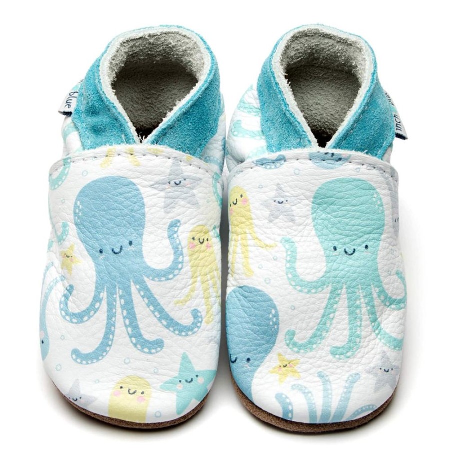 Inch Blue Baby Booties | Octavius Leather Baby Shoes