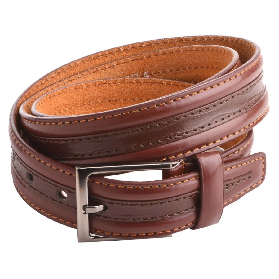 Milano Leather Belts | Men'S 35Mm Center Patterned Stylish Leather Belt