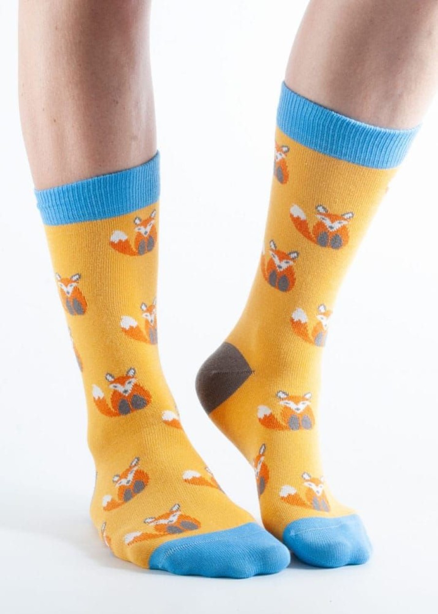 Doris & Dude Socks | Bamboo & Organic Cotton Gold Fox Easy Fit Socks