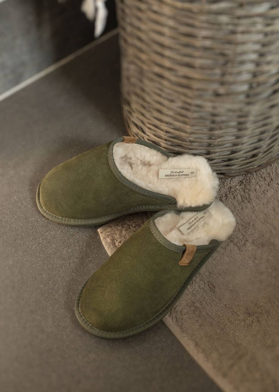 Lambland Men'S Sheepskin Slippers | Men'S Luxury Sheepskin Mule Slippers