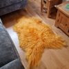 Lambland Eco Tanned Sheepskins | Eco Tanned Long Wool Yellow Icelandic Sheepskin