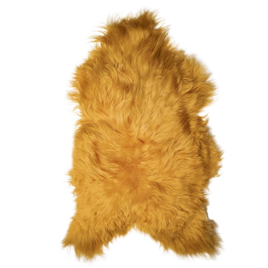 Lambland Eco Tanned Sheepskins | Eco Tanned Long Wool Yellow Icelandic Sheepskin