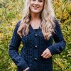 Glencroft Coats, Jackets & Jumpers | Ladies Long Cardigan With Leather Buttons