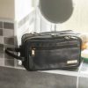 Rowallan of Scotland Toiletry Bags | Triple Zipped Luxury Leather Toiletry Bag