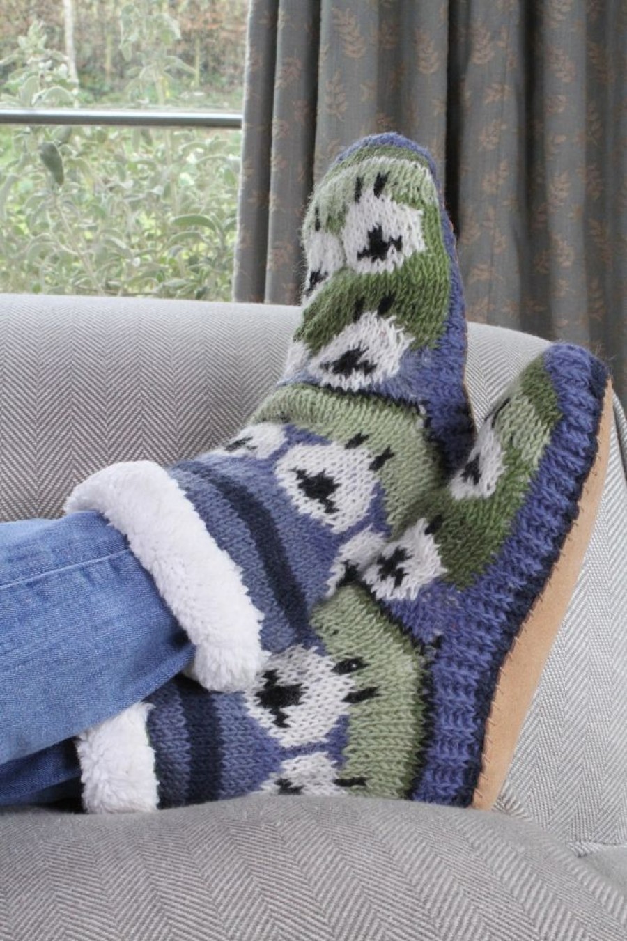 Pachamama Socks | Flock Of Sheep Slipper Sock