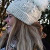 Glencroft Hats, Scarves & Earmuffs | British Wool Aran Bobble Hat With Sheepskin