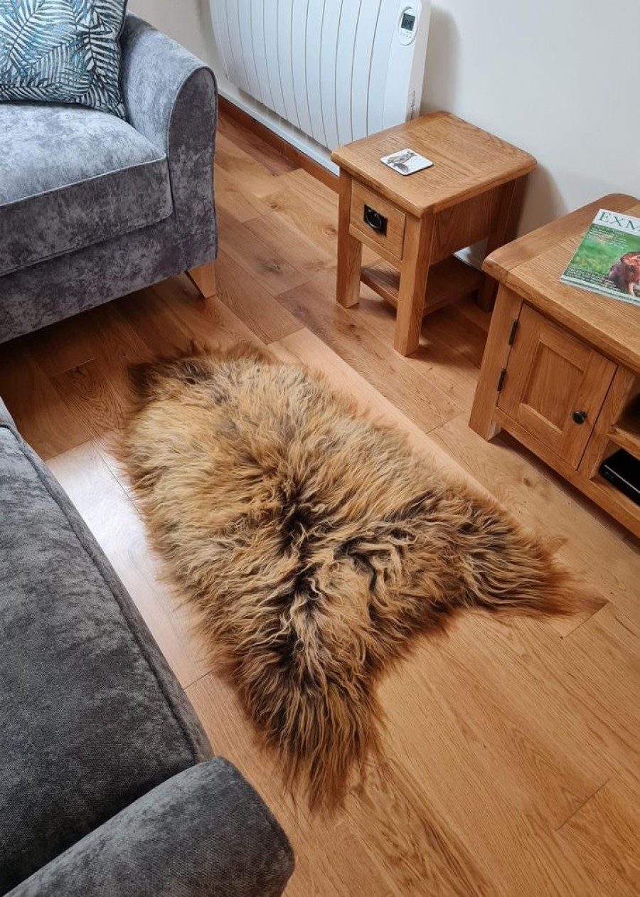 Lambland Eco Tanned Sheepskins | Eco Tanned Long Wool Burnt Orange Icelandic Sheepskin