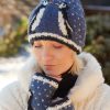 Pachamama Hats, Scarves & Earmuffs | Hand Knitted Penguin Bobble Hat