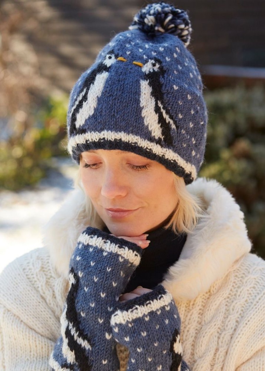 Pachamama Hats, Scarves & Earmuffs | Hand Knitted Penguin Bobble Hat