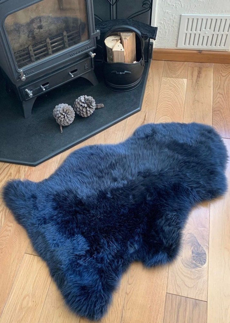 Lambland Eco Tanned Sheepskins | Eco Tanned Luxury Navy Blue Sheepskin