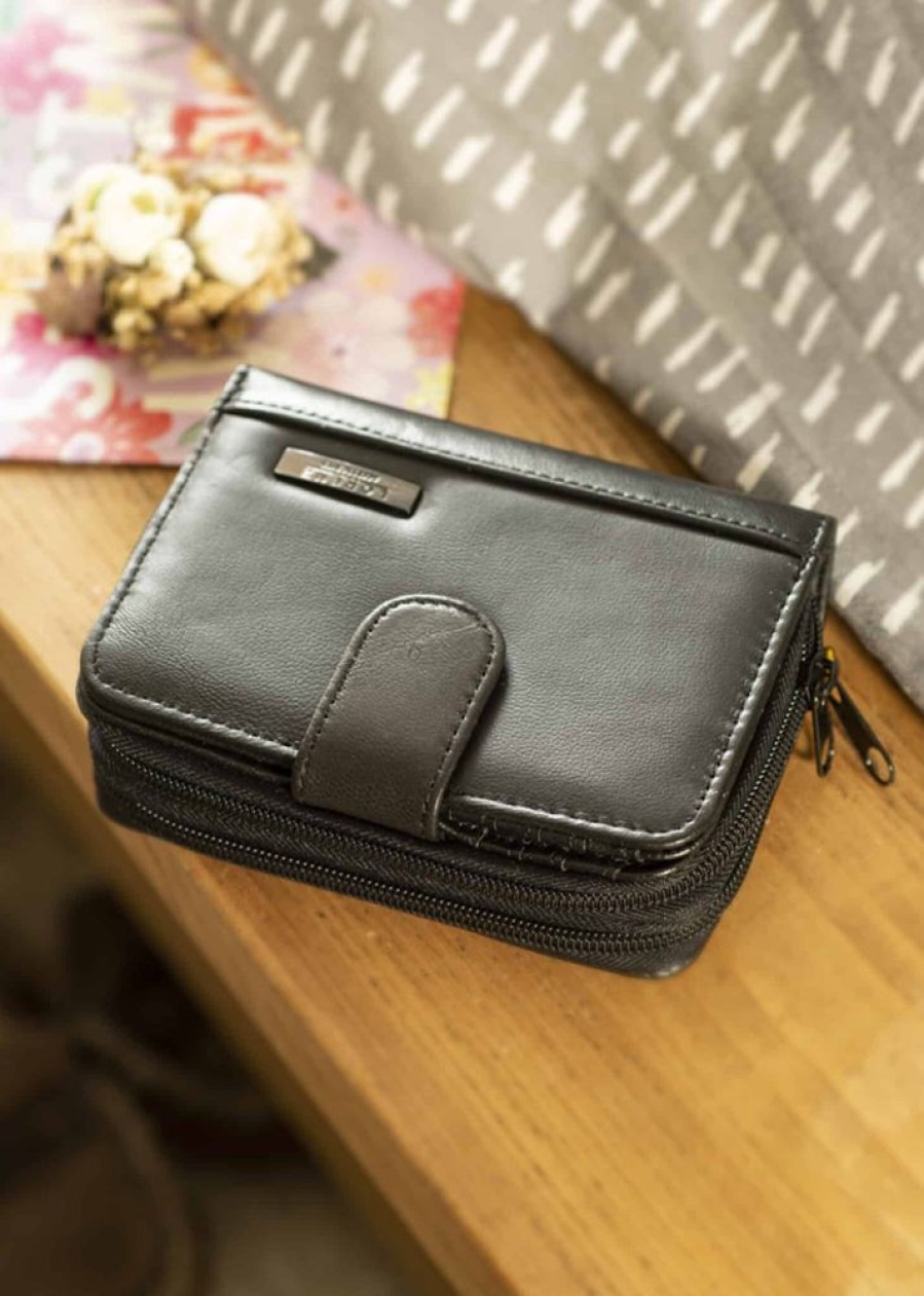 Lorenz Purses | Soft Nappa Leather Double Zip Round Wallet