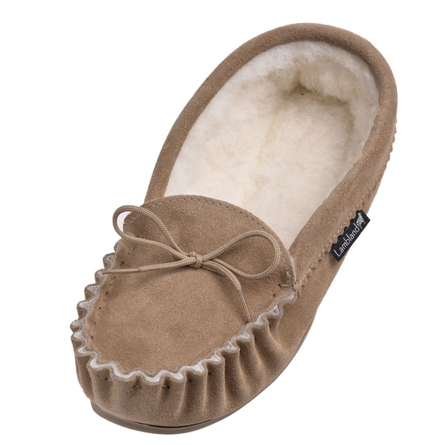 Lambland British Made Footwear | Men'S Luxury Premium Moccasin Slippers With Pvc Sole