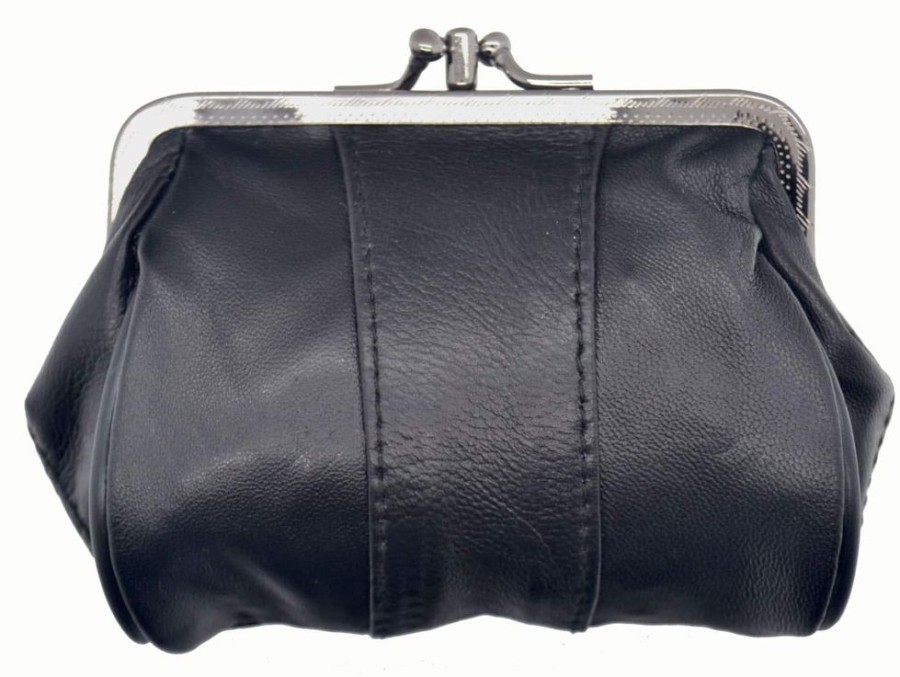 Lorenz Purses | Dual Twist Top Soft Leather Coin Purse