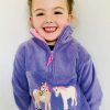 Lambland Kids Fleeces & Bodywarmers | Kids' Horse Lilac Fleece Sweater