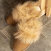 Glencroft Ladies Sheepskin Slippers | Ladies Real Sheepskin Collared Mule Slippers With Hard Sole