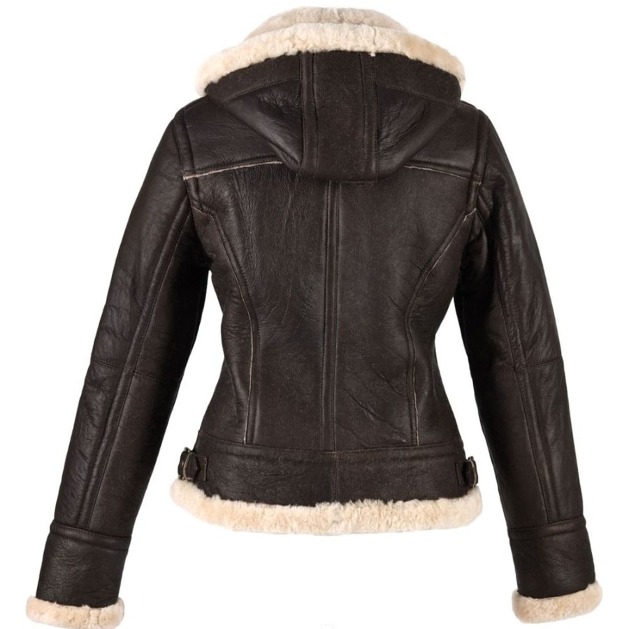 Lambland Coats, Jackets & Jumpers | Ladies Leather And Sheepskin Aviator Jacket