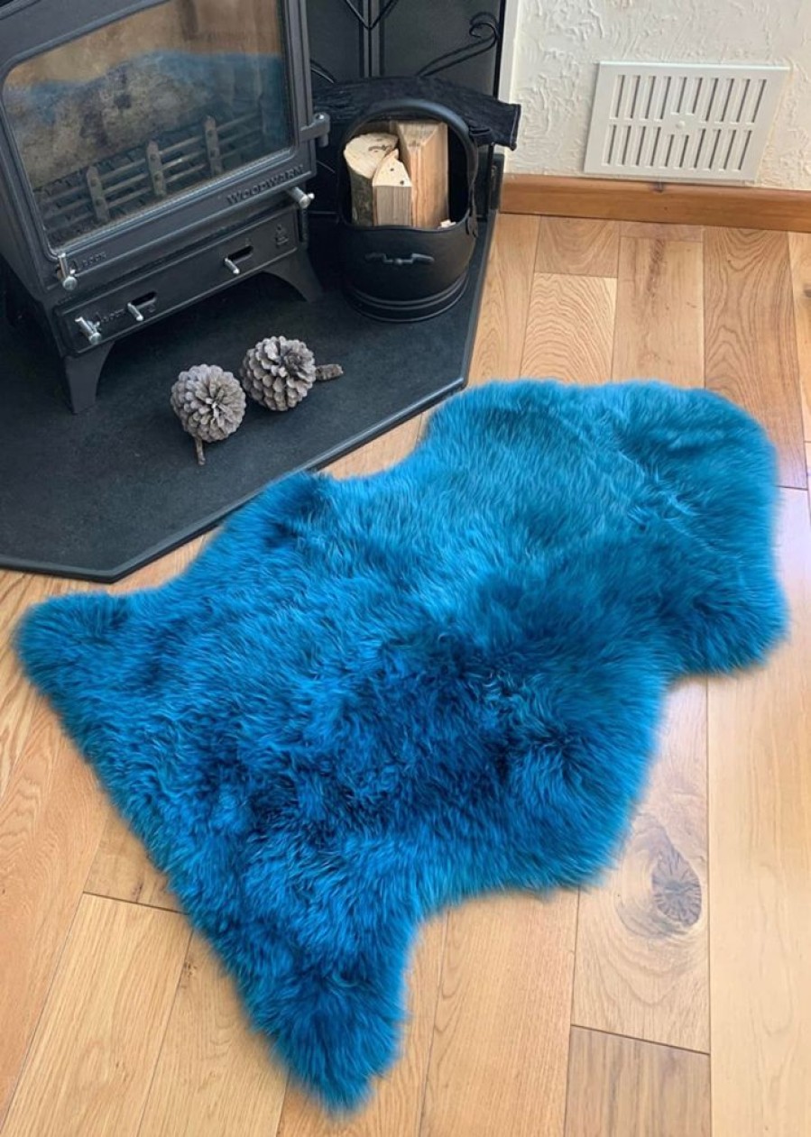 Lambland Eco Tanned Sheepskins | Eco Tanned Luxury Teal Blue Sheepskin