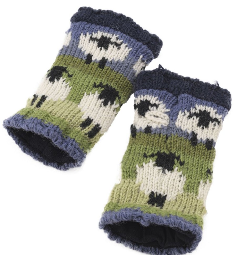 Pachamama Gloves & Mittens | Hand Knitted Flock Of Sheep Handwarmers