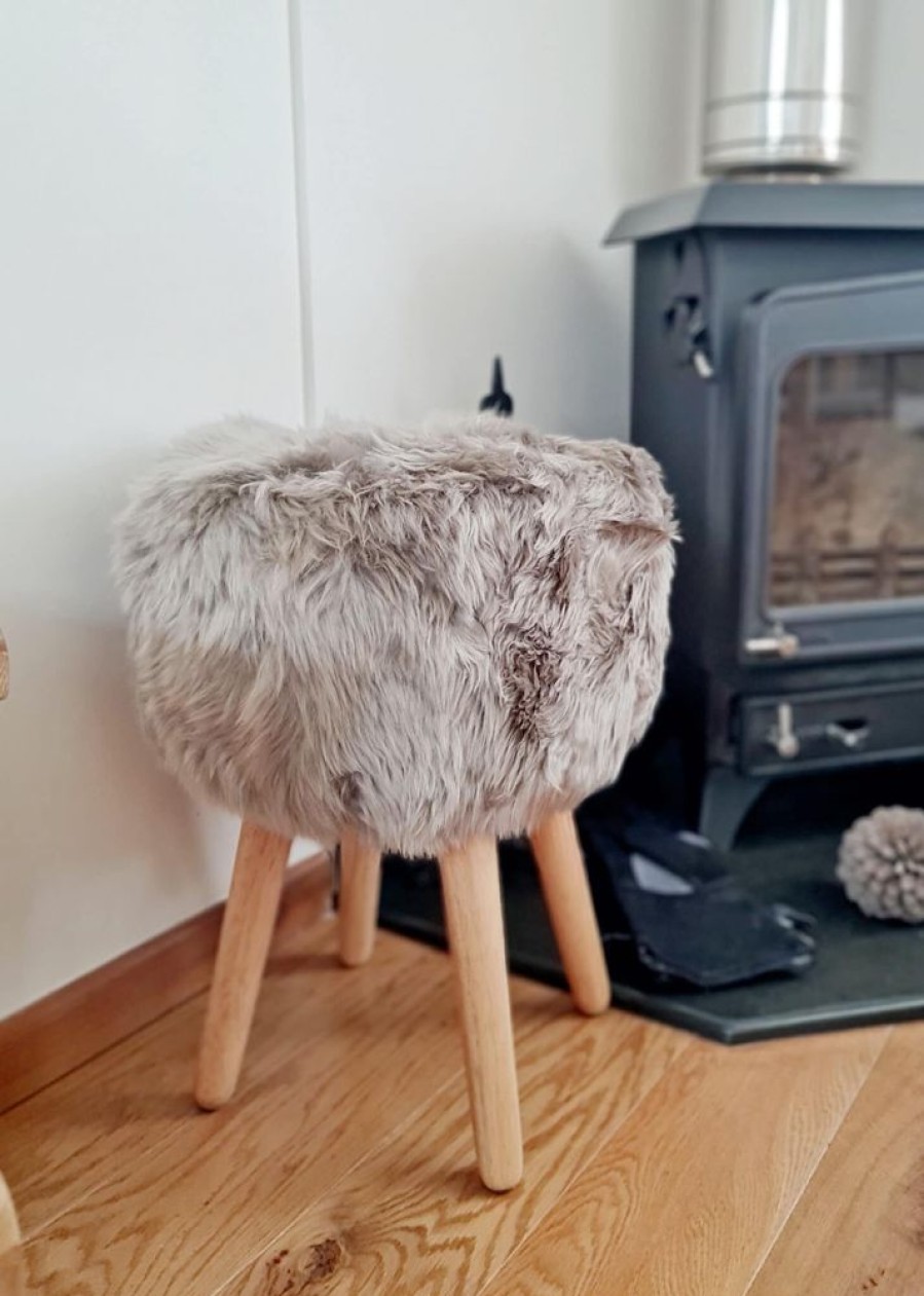 Fenland Sheepskin Pouffes & Beanbags | Luxury New Zealand Sheepskin Foot Stool