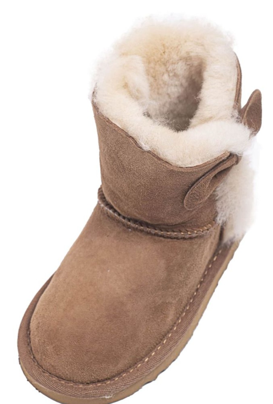 Lambland Kids Slippers & Boots | Kids' Luxury Sheepskin Boots With Bow