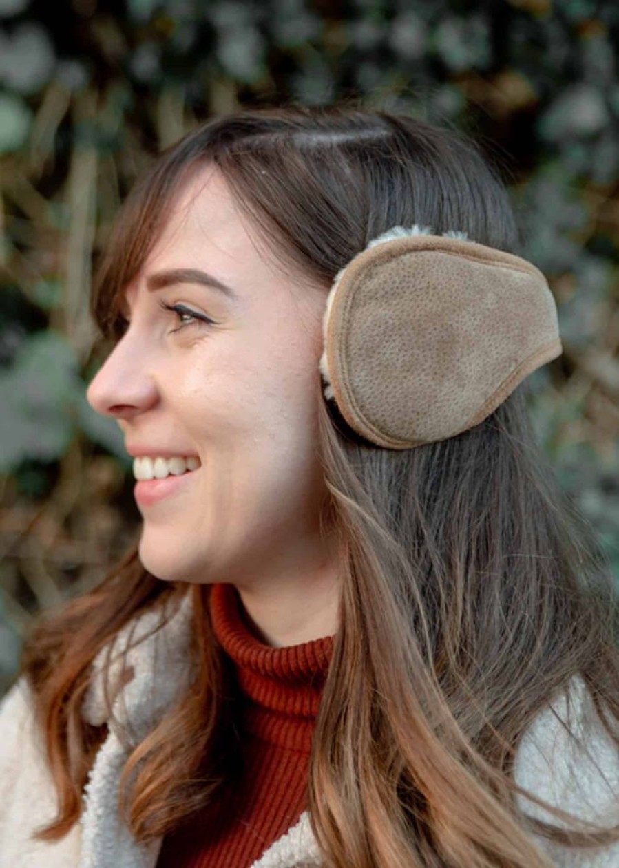 Lambland Hats, Scarves & Earmuffs | Suede And Sheepskin Lined Sprung Earmuffs