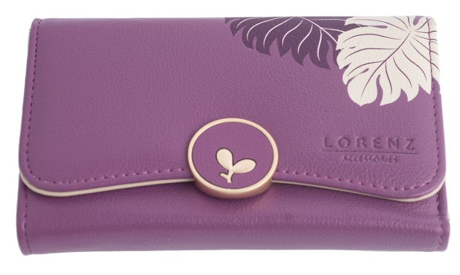 Lorenz Purses | Women'S Soft Faux Leather Tri-Fold Wallet