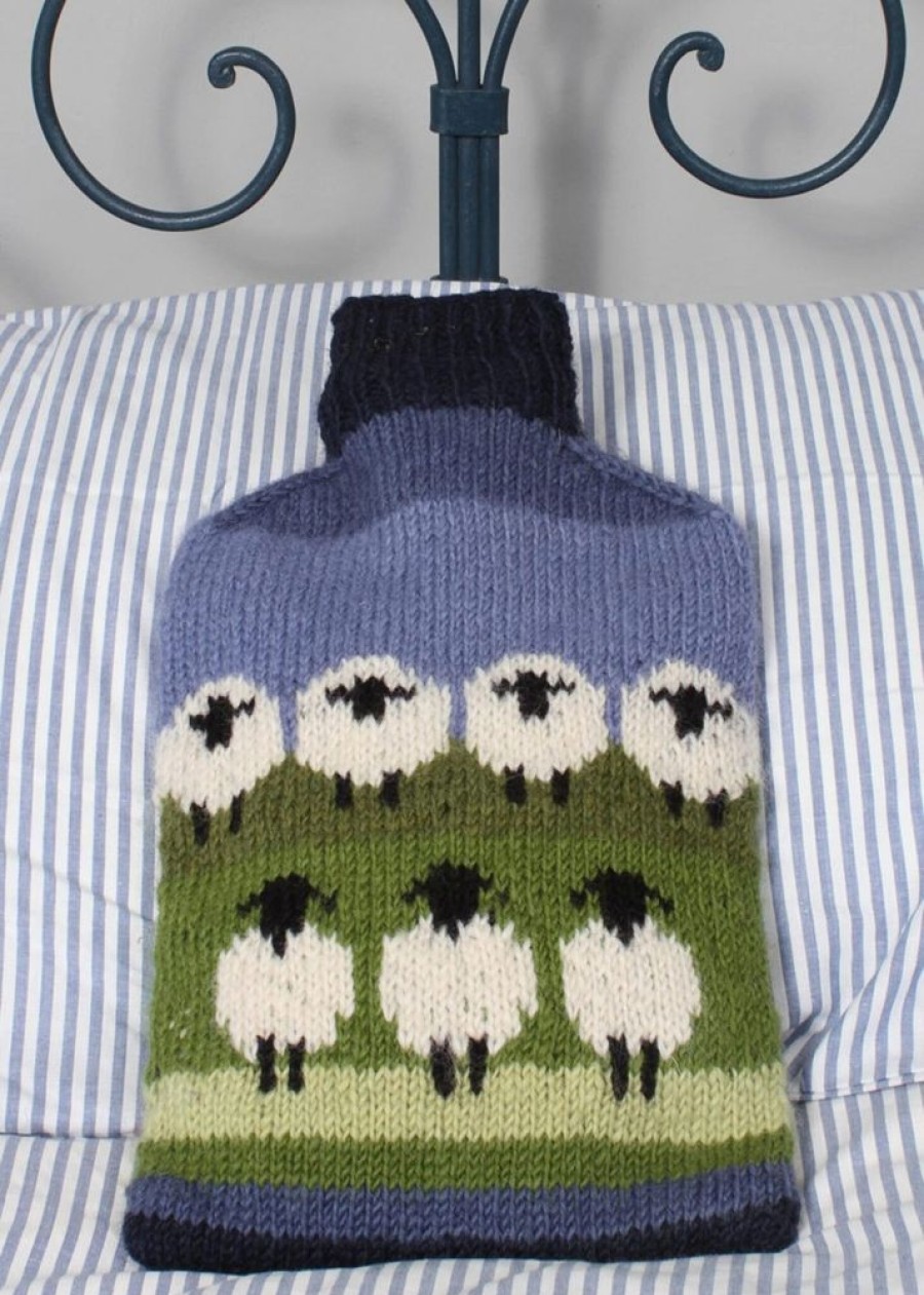 Pachamama Cushions & Hot Water Bottles | Flock Of Sheep Hot Water Bottle Cover & Bottle