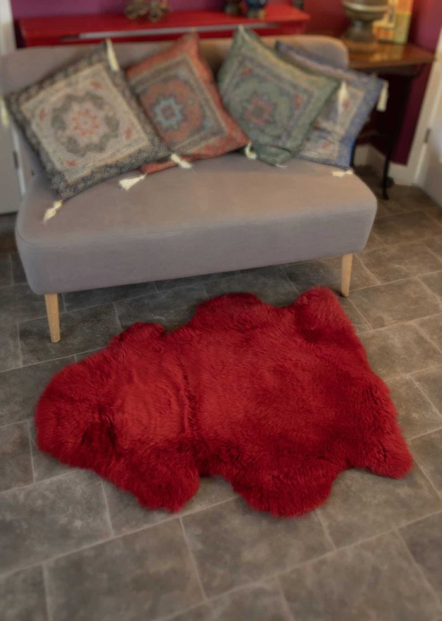 Lambland British Sheepskins | British Premium Red Sheepskin Rug