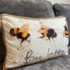 Lambland Cushions & Soft Furnishings | Super Soft Large Bee Cushion