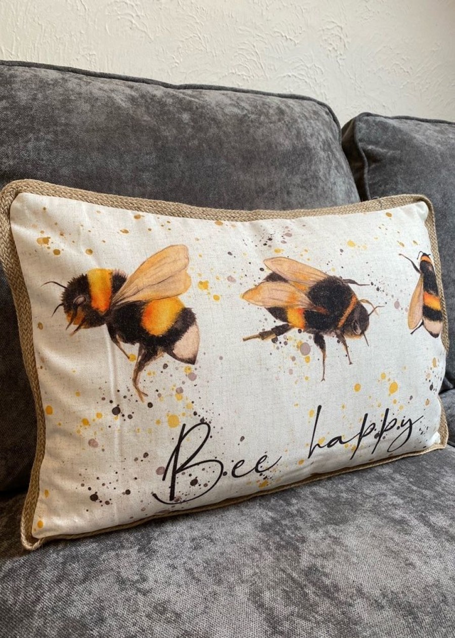 Lambland Cushions & Soft Furnishings | Super Soft Large Bee Cushion