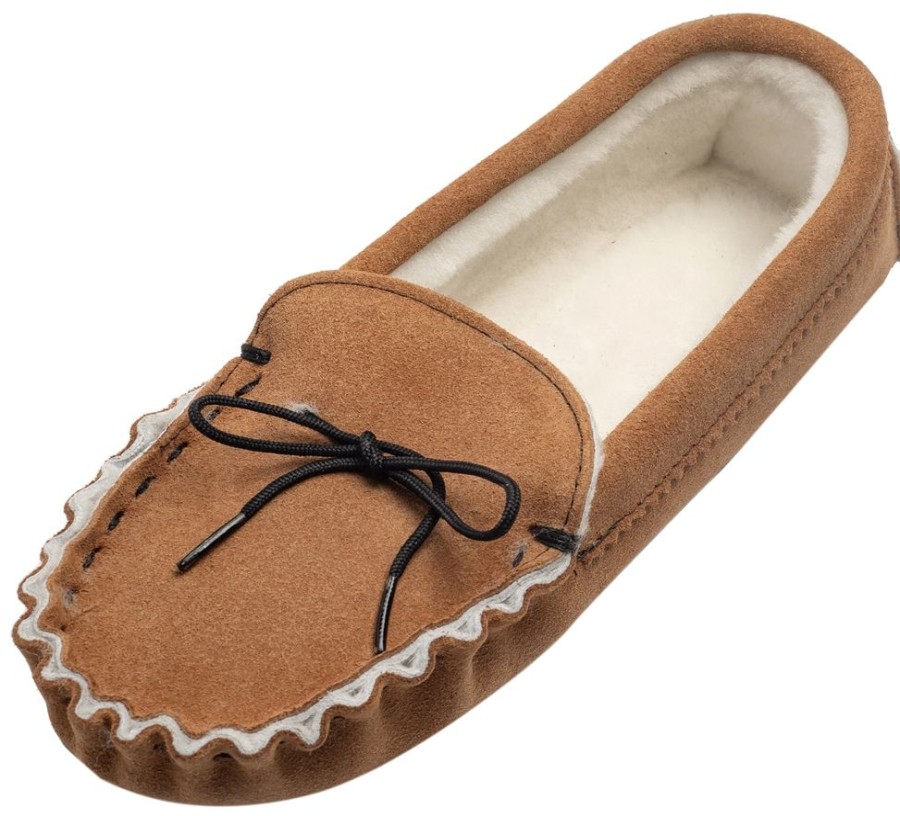 Lambland British Made Footwear | Premium Quality Men'S Sheepskin Lined Moccasins With Hard Sole