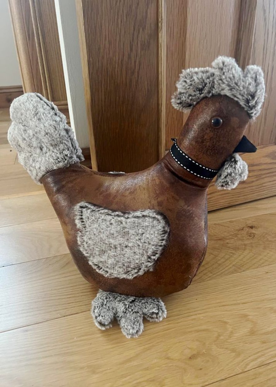 Lambland Doorstops & Draught Busters | Large Faux Suede And Fur Cockerel Doorstop