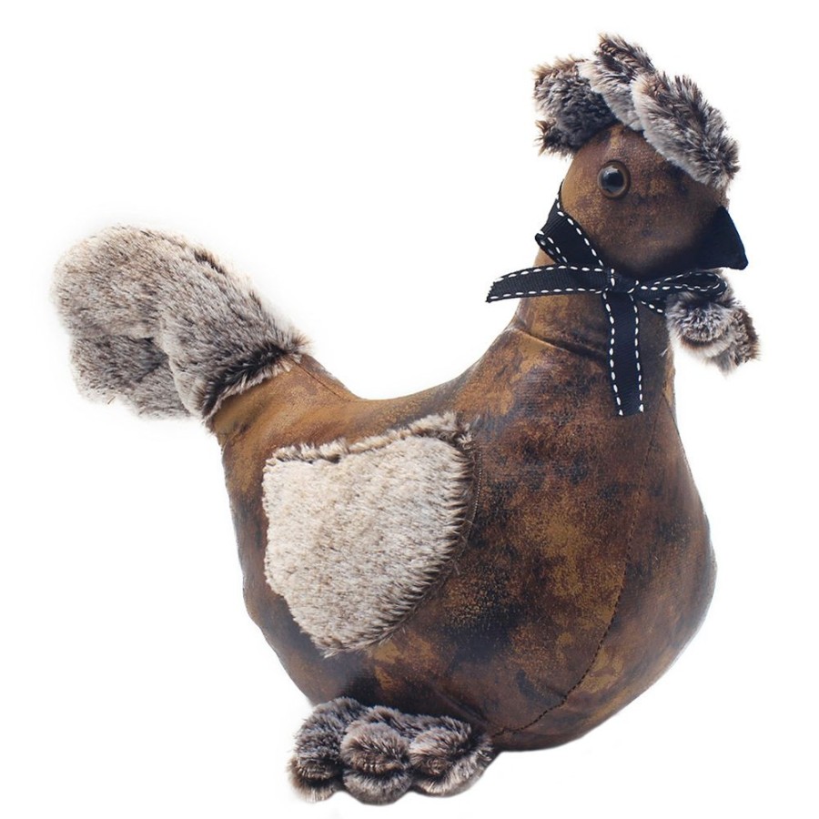 Lambland Doorstops & Draught Busters | Large Faux Suede And Fur Cockerel Doorstop