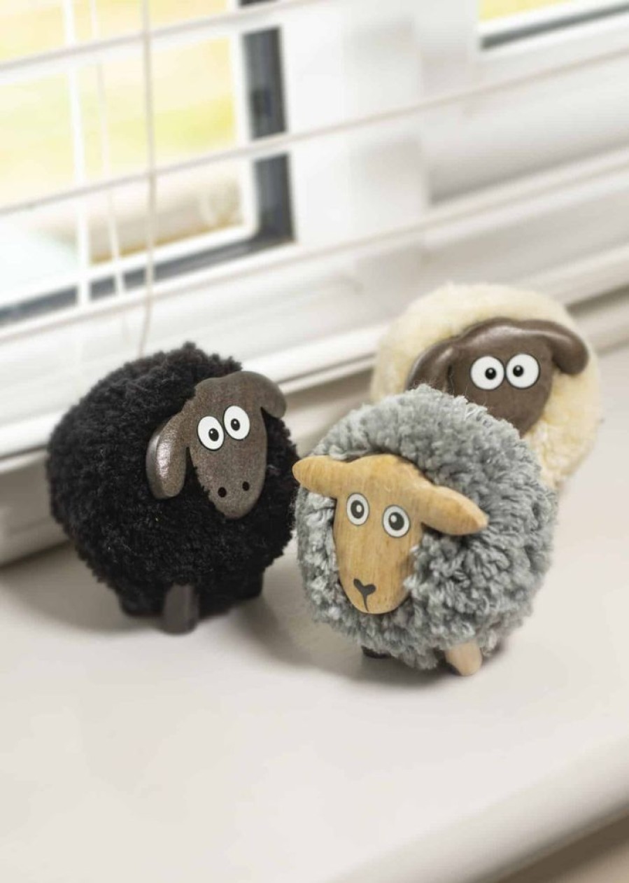 Langs Keyrings & Gift Ideas | Handmade Pom Pom Sheep Decor Toy