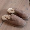 Shepherd Men'S Sheepskin Slippers | Men'S Genuine Sheepskin Slip On Mule Slippers