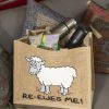 Lambland Top Handle Bags & Shoppers | Sheep Design Re-Usable Jute Shopping Bags