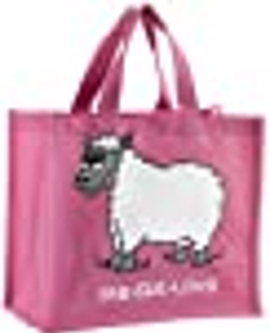 Lambland Top Handle Bags & Shoppers | Sheep Design Re-Usable Jute Shopping Bags